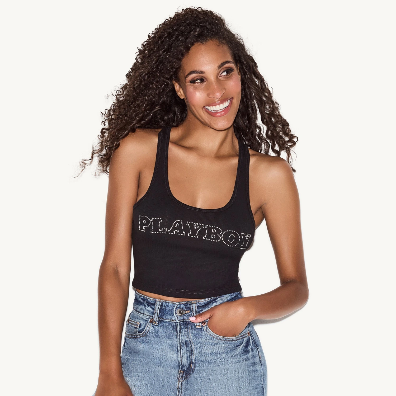 Rhinestone Masthead Racerback Tank