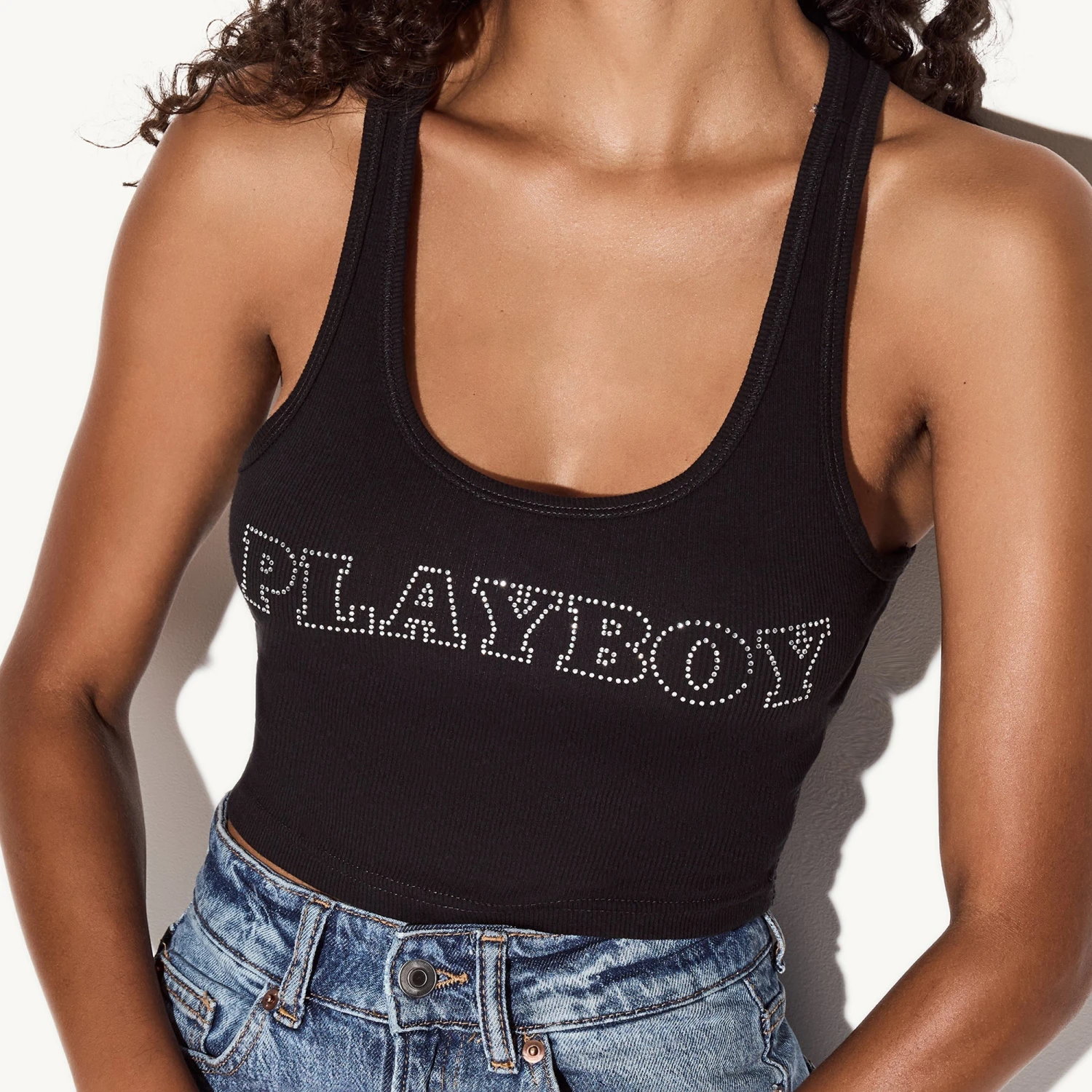 Rhinestone Masthead Racerback Tank - Image 2