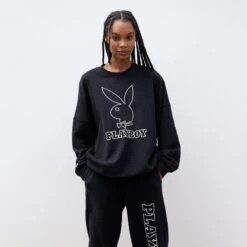 Women's Playboy Classic Crewneck -Best Clothing Store 0751484260167NEW 02 001 45b6d365 954f 4c48 b7b8 ef2966a0a716