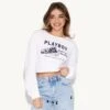 Playboy Raceway Cropped Long Sleeve
