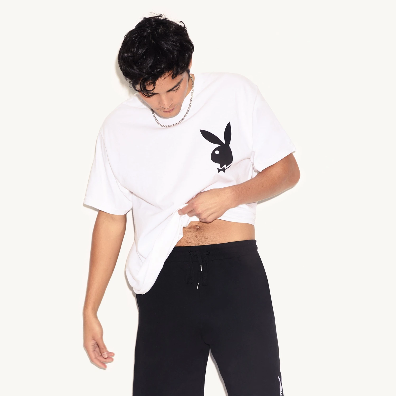 Playboy Masthead & Rabbit Head Tee - White 7 Playboy Masthead & Rabbit Head Tee - White - Image 5