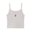 Women's Bunny Bow Cami -Best Clothing Store 536791 6857980510305 BUNNY BOW TANK HEATHER GREY SHIRT BLACK SHIRT BACK