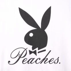 Playboy X Peaches Script Crewneck -Best Clothing Store 541114 6911193120865 SCRIPT CREWNECK SWEATSHIRT WHITE DTL