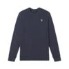 Bunny Basics Crewneck, Navy Blue -Best Clothing Store 542670 6926183694433 BUNNY BASICS CREWNECK PETROL BLUE FRONT