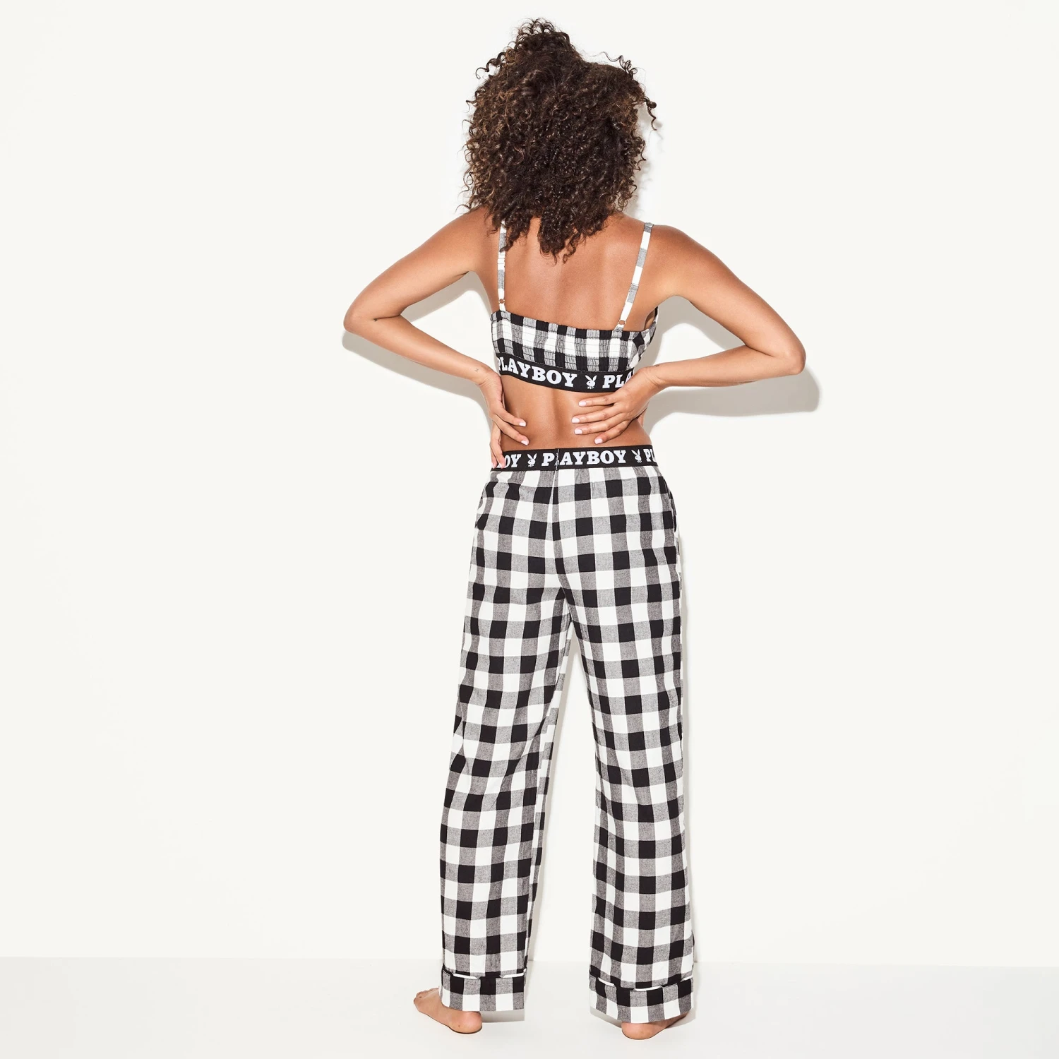 The Flannel Sleep Pajama Pant Black/White Check - Image 2