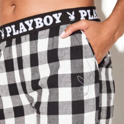 The Flannel Sleep Pajama Pant Black/White Check -Best Clothing Store 65 535729 6861535641697 BRUSHED FLANNEL SLEEP BRALETTE B W PLAID 31694 A WEBSIZE