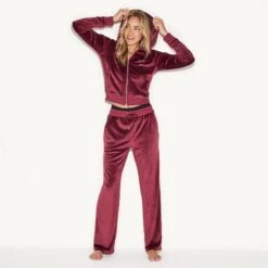 Velour Jacket Burgundy -Best Clothing Store 73 536376 536382 VELOUR HOODIE PANT BURGUNDY 68475 WEBSIZE 5cb50cb6 c705 4b10 973a 89d87af36216