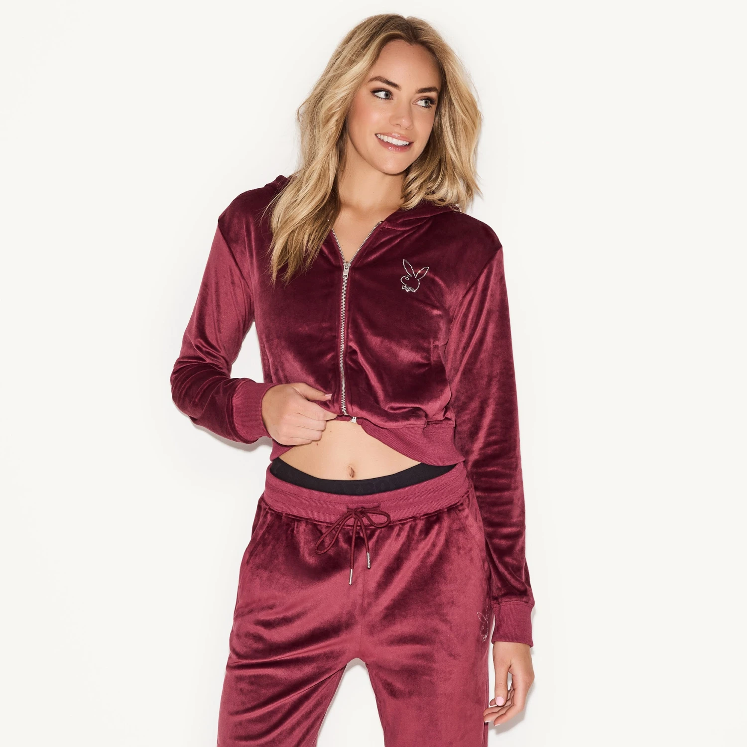 Velour Jacket Burgundy