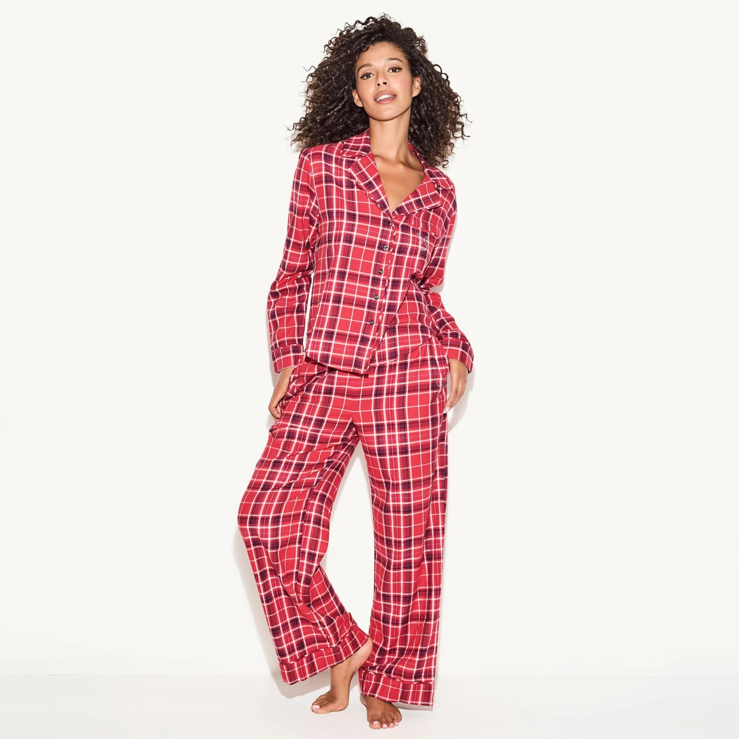 The Flannel Sleep Shirt Red Plaid
