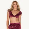 Velour Underwire Cap Sleeve Bra -Best Clothing Store 74 536388 536382 VELOUR UNDERWIRE CAP SLEEVE PANT BURGUNDY 68675 WEBSIZE a1617b18 2200 4874 8fd5 b3d80717c6df
