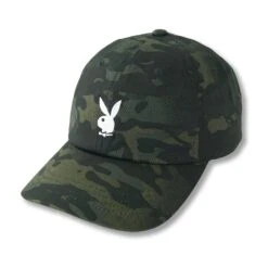 Adjustable Rabbit Head Logo Hat Camo