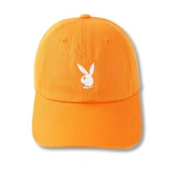 Adjustable Rabbit Head Logo Hat -Best Clothing Store AdjustableRabbitHeadLogoHatOrange