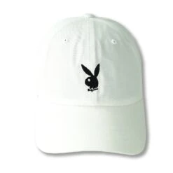 Adjustable Rabbit Head Logo Hat -Best Clothing Store AdjustableRabbitHeadLogoHatWhite