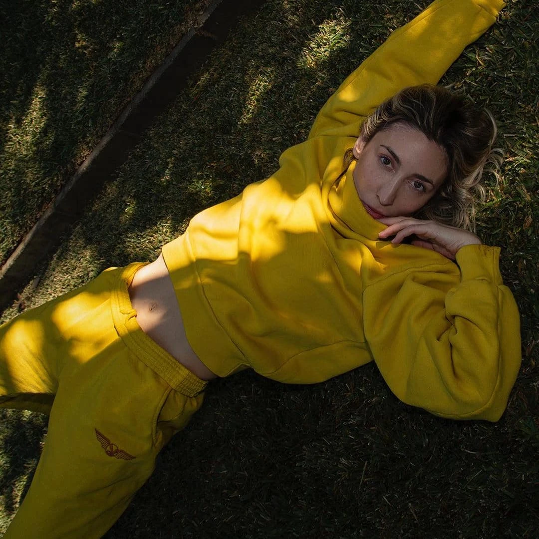 Women's Aviation Wings High Neck Cropped Sweatshirt 8 Women's Aviation Wings High Neck Cropped Sweatshirt - Image 6