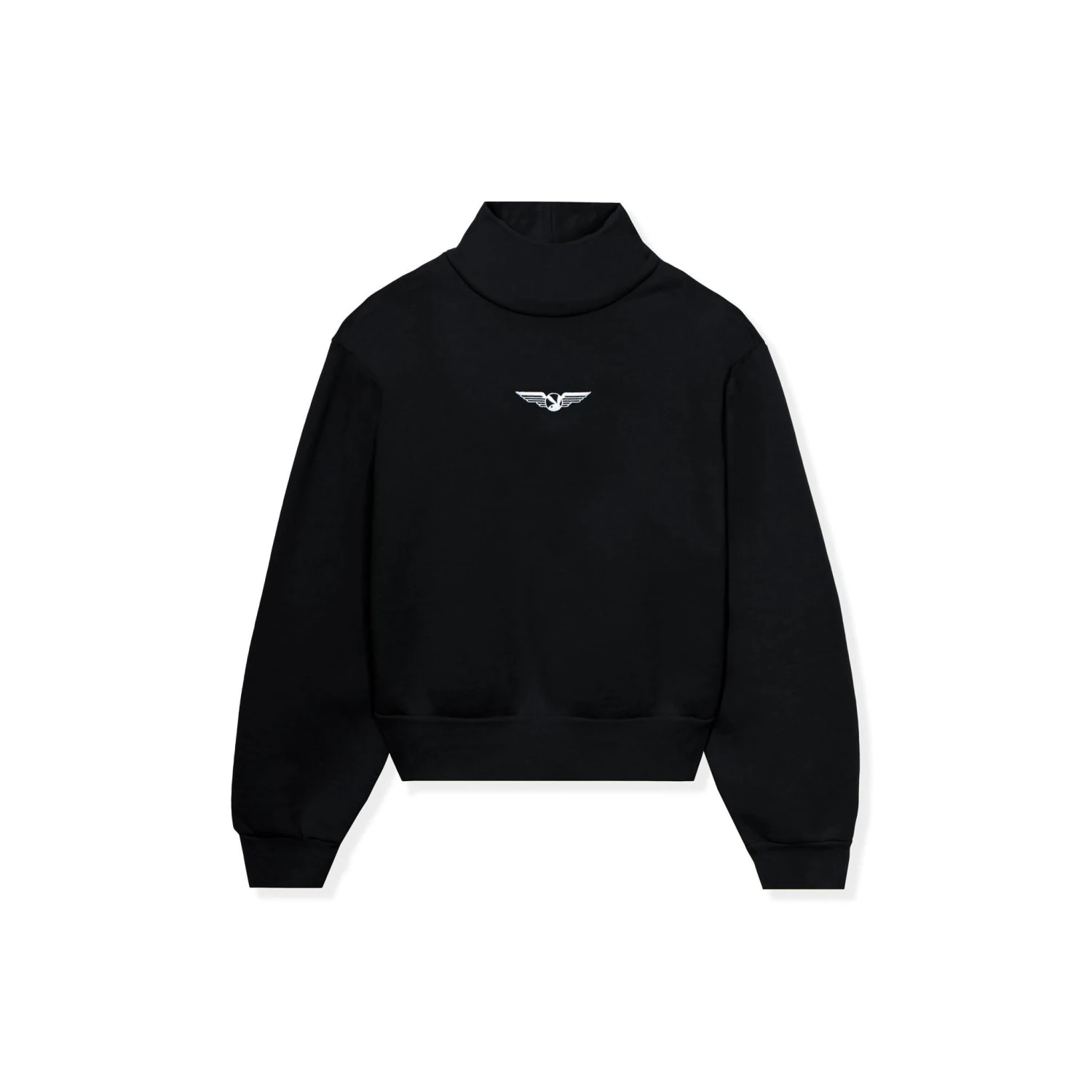 Women's Aviation Wings High Neck Cropped Sweatshirt 3 Women's Aviation Wings High Neck Cropped Sweatshirt