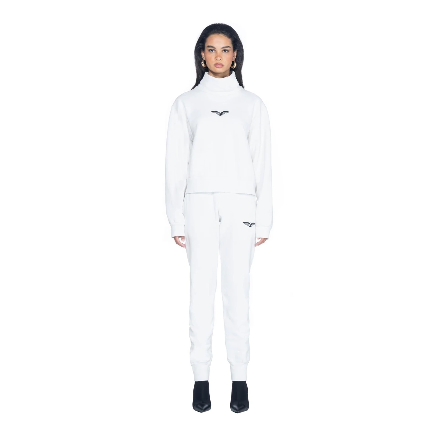 Women's Aviation Wings High Neck Cropped Sweatshirt 9 Women's Aviation Wings High Neck Cropped Sweatshirt - Image 7