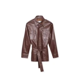 Crocodile Leather Safari Jacket 12 Crocodile Leather Safari Jacket -Best Clothing Store BIgBunny Safari Jacket Chocolate 001 9c300c7b 718e 4b00 a46f 3cc47a0b36ad