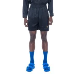 Long Silk Shorts -Best Clothing Store BigBunny Basketball Short Black 006 9c56865e 4ca2 4903 a62f e8ed43dc0771