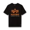 Playboy X Alpha Industries Classic T-Shirt -Best Clothing Store CTP51501C1 PLAYBOY INDUSTRIES TEE BLACK FRONT 16f4af13 31c3 4c0d b312 547e649cdecd