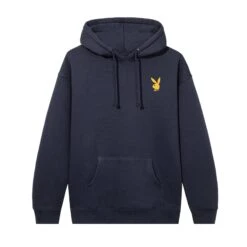 December 1973 Playboy Cover Hoodie -Best Clothing Store DEC1973NAVYFRONT