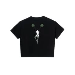 Team Green Femlin Baby Tee 8 Team Green Femlin Baby Tee -Best Clothing Store FEMLINLEAFSBABYTEE BLK BACK