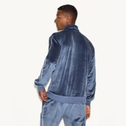 Men's Velour Jacket, Navy -Best Clothing Store M29 536473 536479 VELOUR MATCHBACK JACKET PANT NAVY 73303