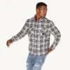 Men's Flannel Long Sleeve Shirt, White Plaid -Best Clothing Store M36 537819 6861586071649 MENS BRUSHED FLANNEL BLUE PLAID 72960 94d8067c ea9b 44a9 a931 926a969c5e06