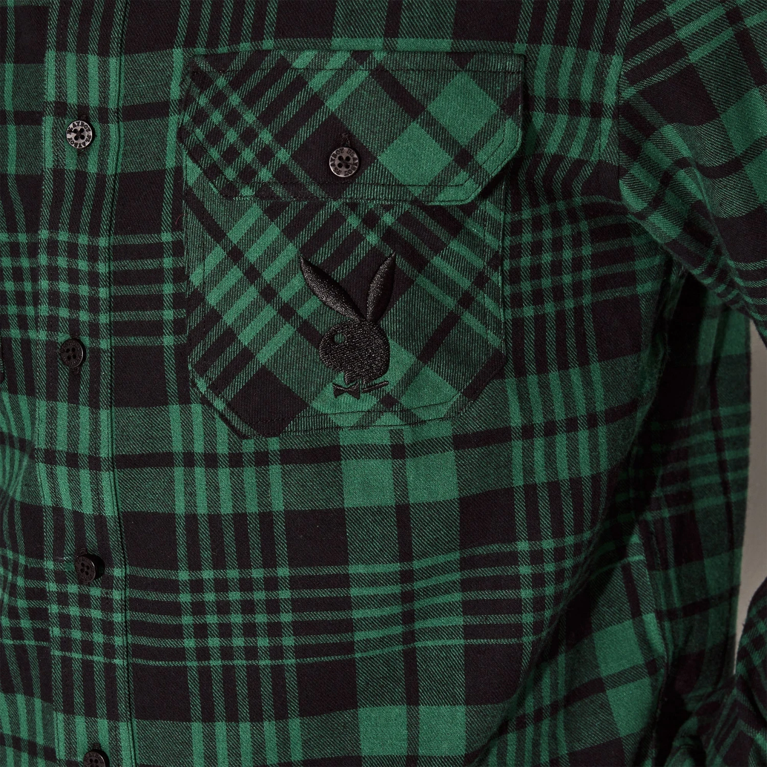 Men's Flannel Long Sleeve Shirt, Green Plaid 4 Men's Flannel Long Sleeve Shirt, Green Plaid - Image 2