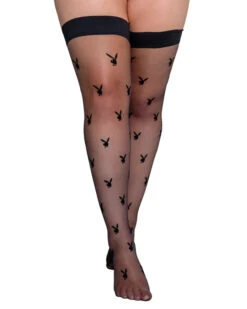 PLAYBOY BUNNY NOIR STOCKINGS -Best Clothing Store PBLI122Q 600x dd223984 bda2 4a4d 9b7b 5889515fac60