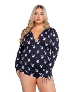 PLAYBOY SLUMBER BUNNY ROMPER -Best Clothing Store PBLI130Q Blk 600x 3e087a9d d0e5 4953 a6e3 d665b7ccc640
