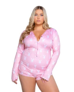 PLAYBOY SLUMBER BUNNY ROMPER -Best Clothing Store PBLI130Q Pink 600x a70ce850 35da 4762 bdd9 4c46c7595b62
