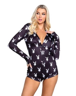 PLAYBOY SLUMBER BUNNY ROMPER -Best Clothing Store PBLI130 Blk 600x 4d9df57a b38a 4063 bc98 4896c1aa31e2