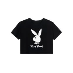 Japanese Rabbit Head Women's Cropped T-Shirt