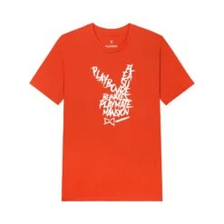 Graffiti Rabbit Head T-Shirt Orange