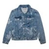 Repeating Logo Denim Jacket 1 Repeating Logo Denim Jacket -Best Clothing Store PLAYBOY PACSUN JEAN JACKET BUNNY PRINT 01