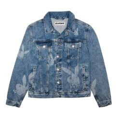 Repeating Logo Denim Jacket