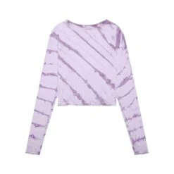 Women's Contrast Stitch Long Sleeve -Best Clothing Store PLAYBOY PACSUN PURPLE TIEDYE WITH HENNA INSPIRED GRAPHIC LONG SLEEVE CROP 02 c37ed49a 3858 4a27 aca2 e414c45cfd91