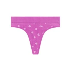 Women's Bunny Seamless Thong -Best Clothing Store PLAYBOY PB BUNNY SEAMLESS THONG DEEP ORCHID 02
