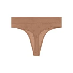 Women's Bunny Seamless Thong -Best Clothing Store PLAYBOY PB BUNNY SEAMLESS THONG TAWNY BROWN 01