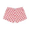 Women's Heart Lounge Boxer Shorts -Best Clothing Store PLAYBOY PB LOUNGE BOXER RED WHITE 01
