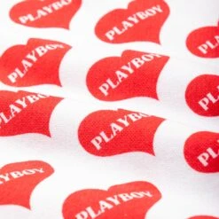 Women's Heart Lounge Boxer Shorts -Best Clothing Store PLAYBOY PB LOUNGE BOXER RED WHITE 04