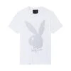 Playboy X John Richmond Rabbit Head T-Shirt -Best Clothing Store PLAYBOY PBXJOHNRICHMOND WHITEBUNNYTSHIRT WHITE FRONT