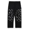 Playboy X HUF VVS Rabbit Head Pant -Best Clothing Store PLAYBOY VVS DOUBLE KNEE PANT BLACK PT00249 BLACK 01
