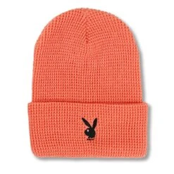 Rabbit Head Waffle Cuffed Beanie -Best Clothing Store PLAYBOY BEANIE 12A