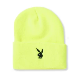 Rabbit Head Cuffed Knit Beanie -Best Clothing Store PLAYBOY BEANIE 1A