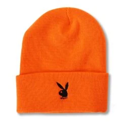 Rabbit Head Cuffed Knit Beanie -Best Clothing Store PLAYBOY BEANIE 4A