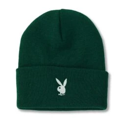 Rabbit Head Cuffed Knit Beanie -Best Clothing Store PLAYBOY BEANIE 6A