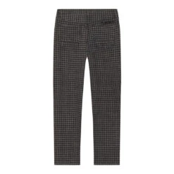 Men's Houndstooth Denim Pants -Best Clothing Store PLAYBOY MENSVINTAGELOOSEDENIMPANT GREY 02