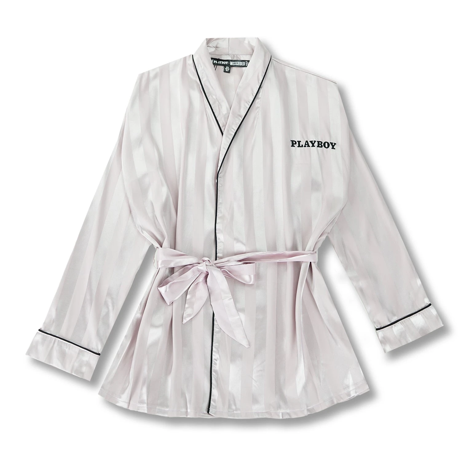 PLAYBOY LOUNGE SATIN DRESSING GOWN 4 PLAYBOY LOUNGE SATIN DRESSING GOWN - Image 2