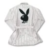 PLAYBOY LOUNGE SATIN DRESSING GOWN 2 PLAYBOY LOUNGE SATIN DRESSING GOWN -Best Clothing Store PLAYBOY ROBE 1B